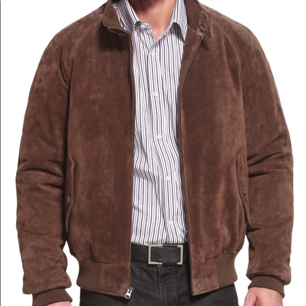 New Landing Leather Suede Bomber Jacket size XL.